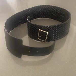 DKNY Braided Leather Waist Belt